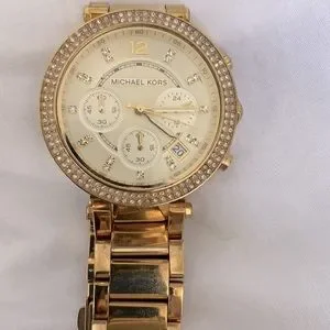 Michael Kors Chronograph Champagne Dial Ladies Watch 39MM Michael Kors MK5632 Parker Champagne Dial Gold Tone  main image 3